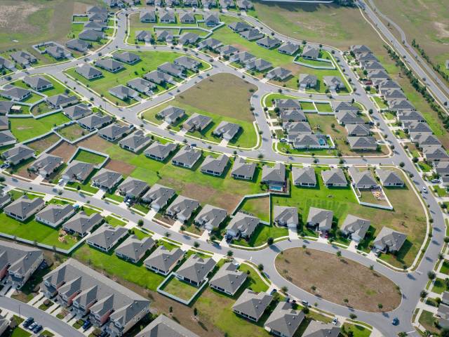 Houses in a subdivision